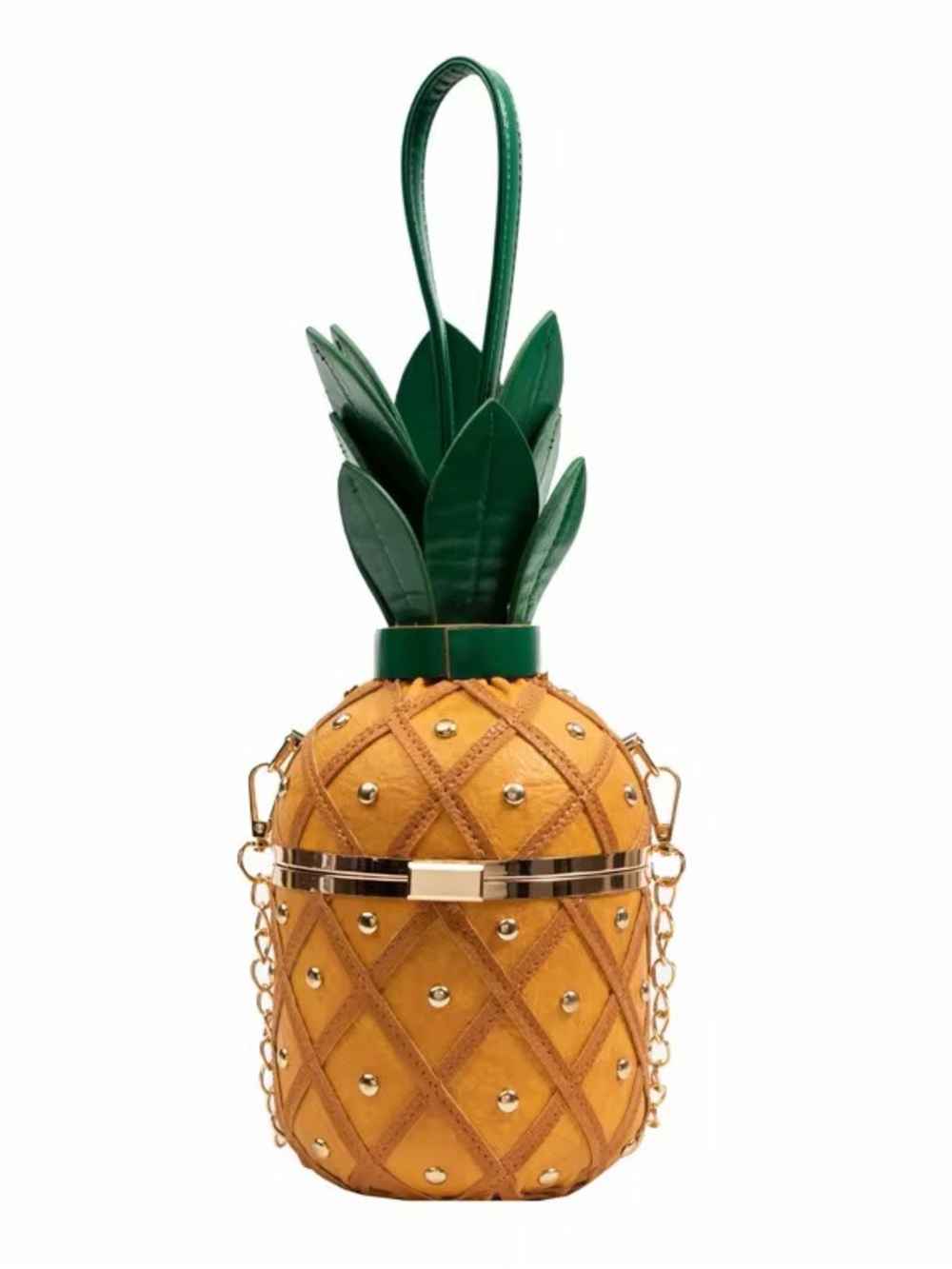 Pineapple Novelty Crossbody Bag in Yellow and Green